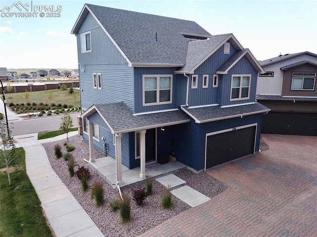 view of front of home featuring a garage