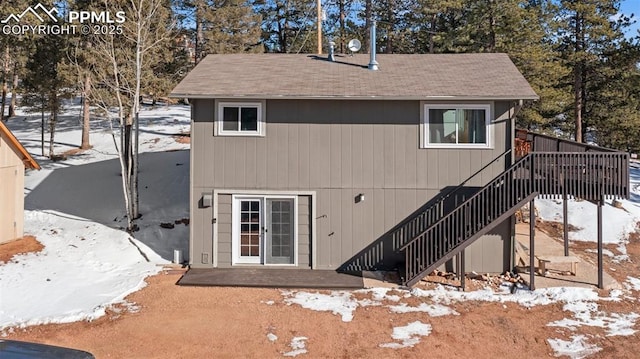 exterior space with a wooden deck