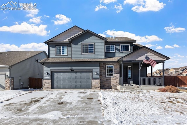 view of front of home featuring a garage