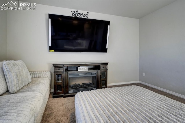living room featuring carpet