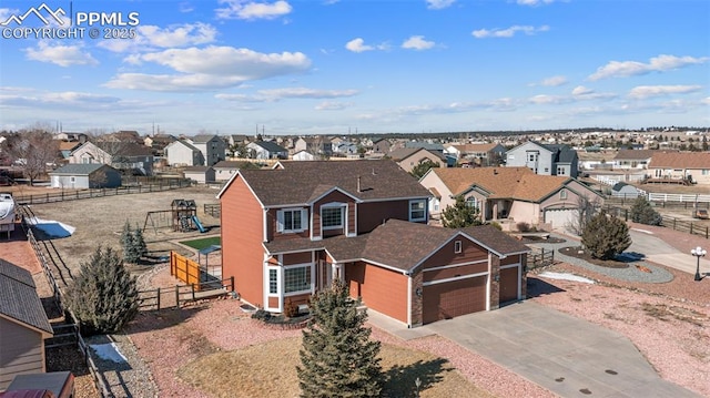 birds eye view of property