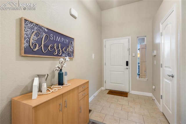 view of tiled foyer