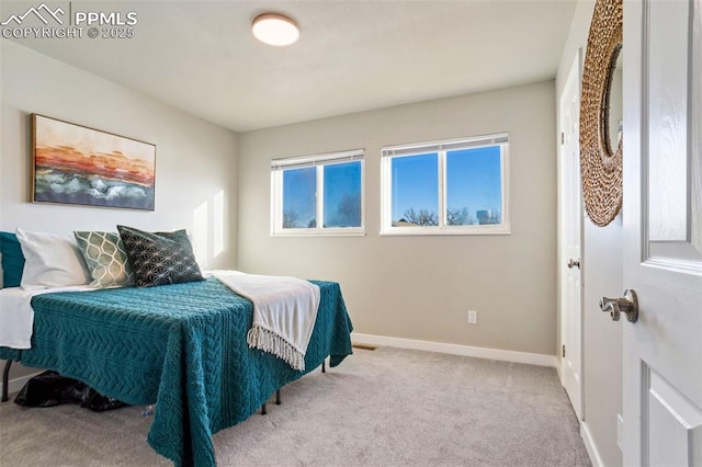 view of carpeted bedroom