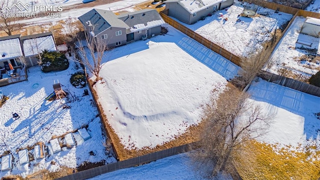 view of snowy aerial view