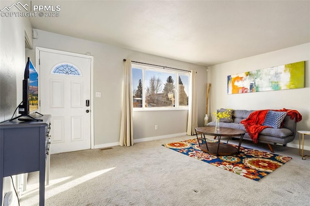 view of carpeted living room