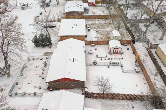 view of snowy aerial view