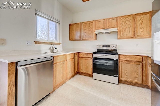 kitchen with stainless steel appliances and sink