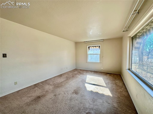 unfurnished room with plenty of natural light and carpet