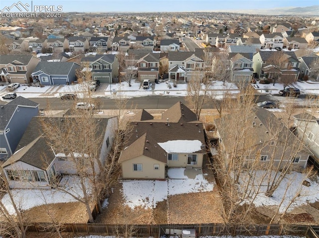 view of snowy aerial view