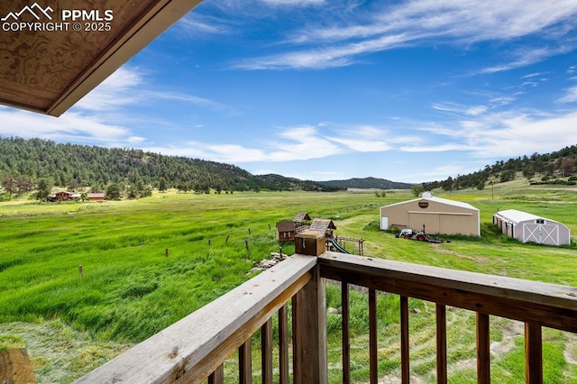 1636 Lakemoor Dr, Florissant, CO 80816 - balcony featuring a mountain view and a rural view