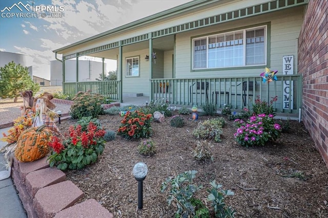 exterior space with a porch