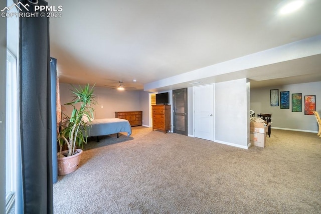 view of carpeted bedroom