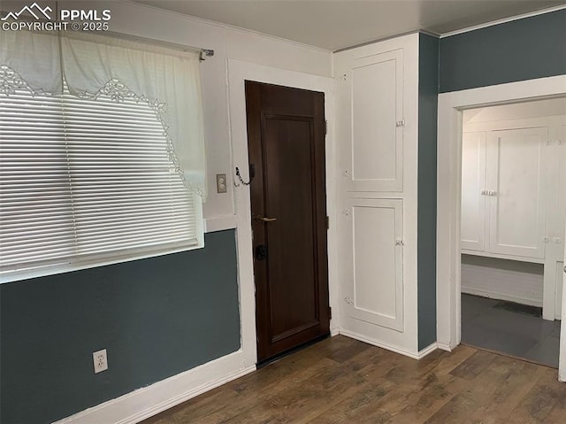 interior space featuring dark wood finished floors