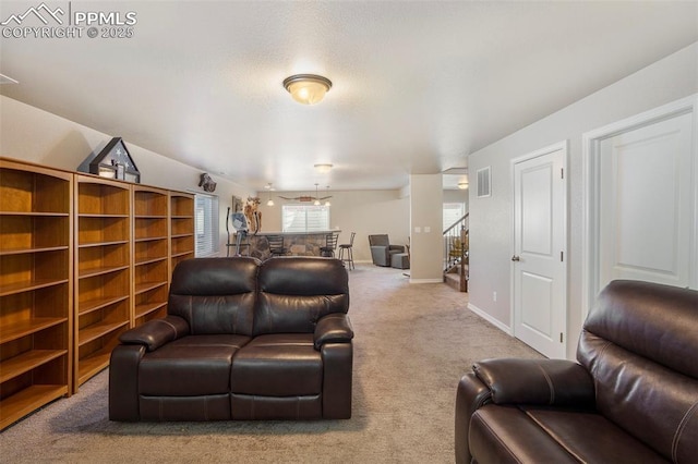 view of carpeted living room