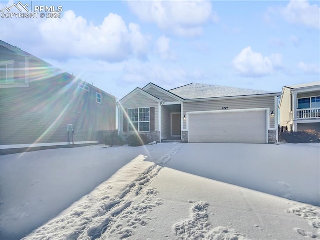 view of front of home featuring a garage