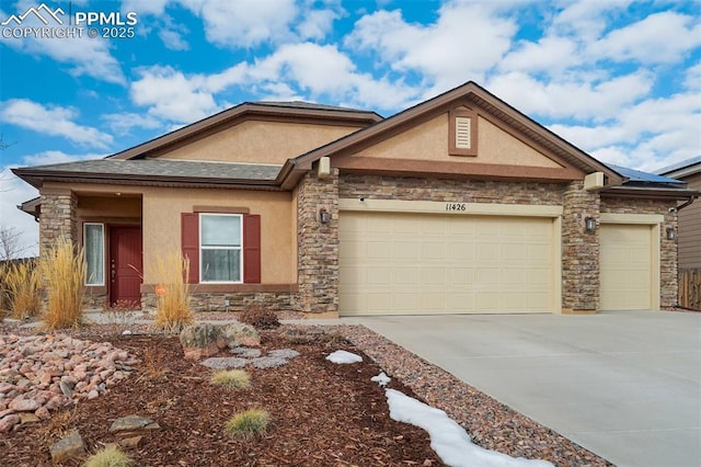 view of front of home featuring a garage