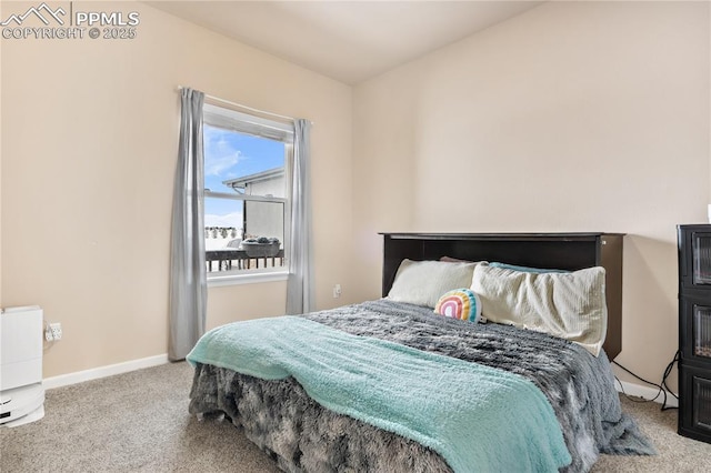 view of carpeted bedroom