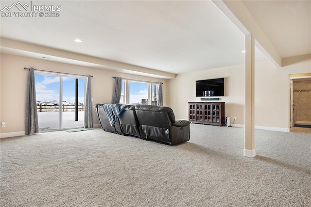 view of carpeted living room