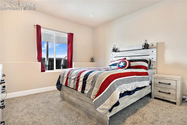 view of carpeted bedroom