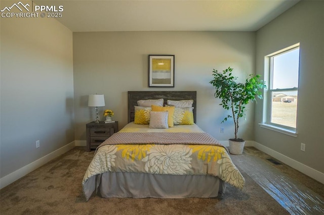 view of carpeted bedroom