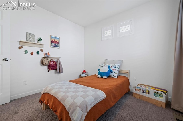 view of carpeted bedroom