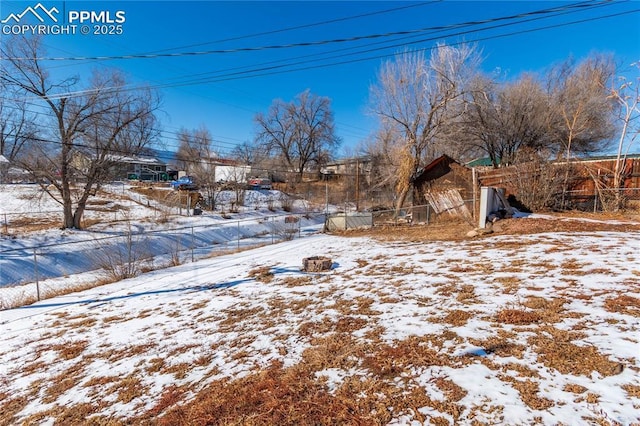 view of snowy yard