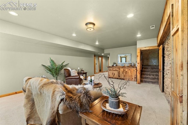 view of carpeted living room