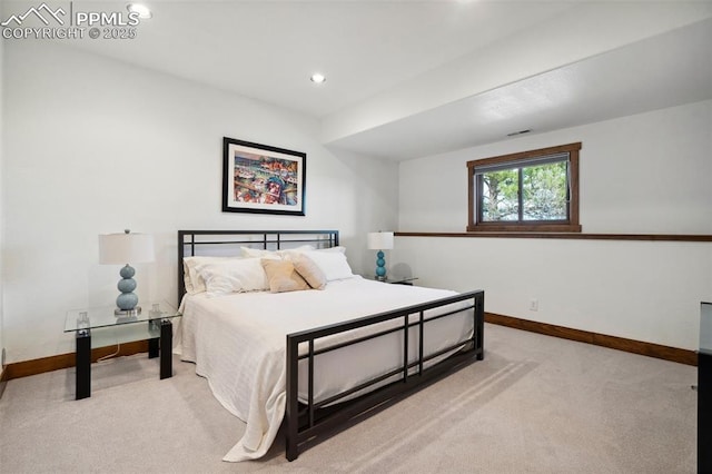 view of carpeted bedroom