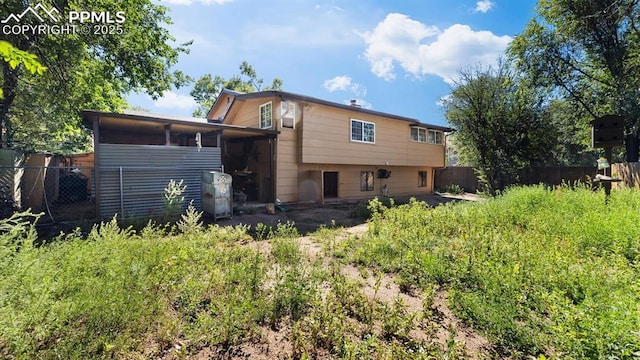 view of rear view of property