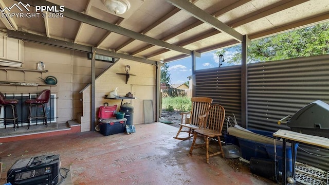 view of patio featuring area for grilling