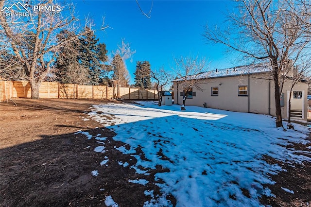 view of snowy yard