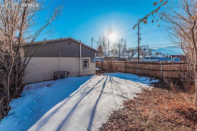 view of snowy yard