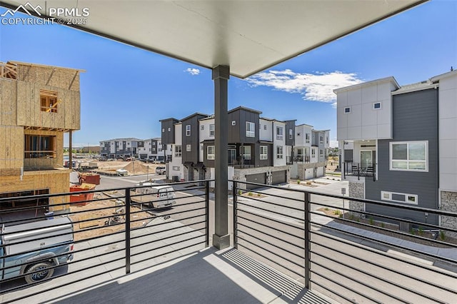 balcony featuring a residential view