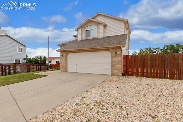 view of property exterior featuring a garage