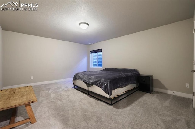 bedroom featuring carpet