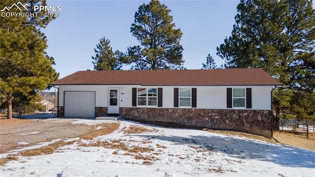 ranch-style house with a garage