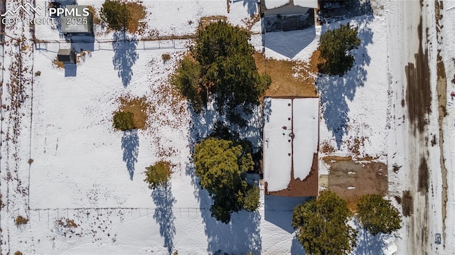 view of snowy aerial view