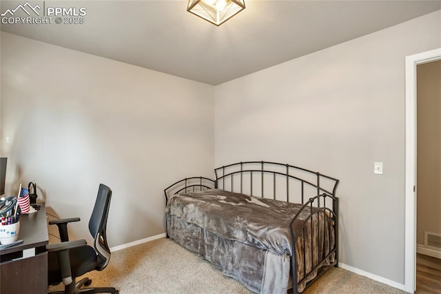 view of carpeted bedroom