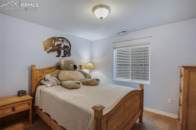 view of carpeted bedroom