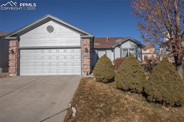 single story home featuring a garage