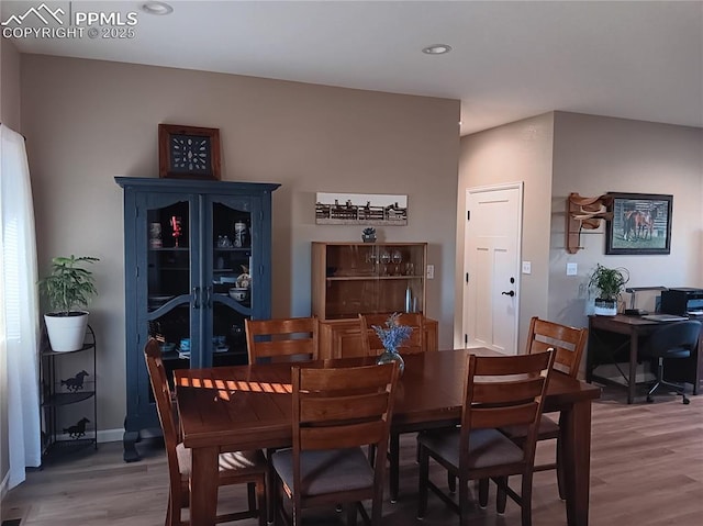 dining room featuring hardwood / wood-style floors