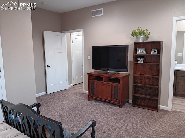 view of carpeted living room