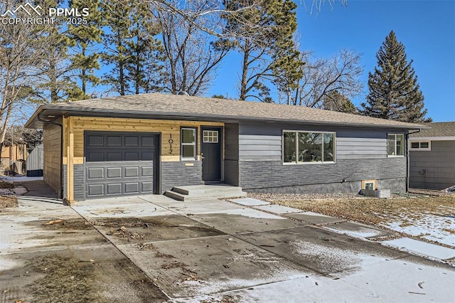 ranch-style house with a garage