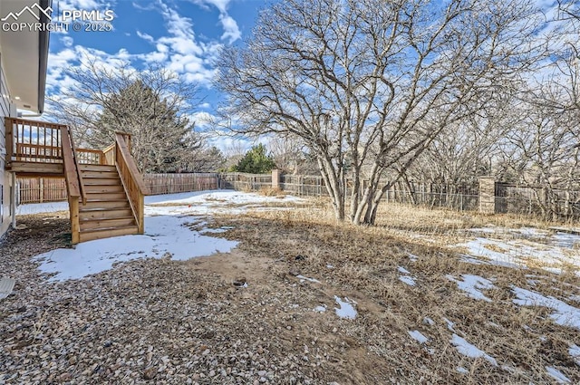 view of snowy yard