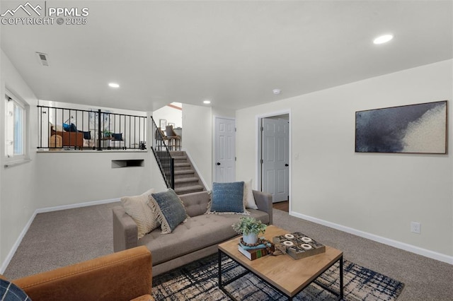 view of carpeted living room