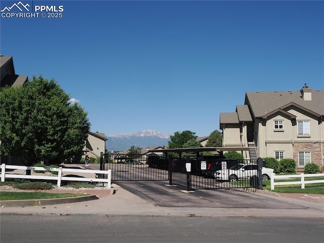 exterior space with a mountain view