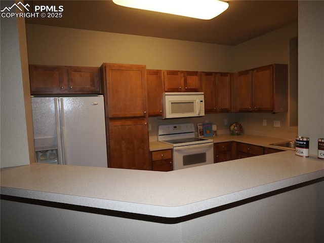 kitchen with white appliances