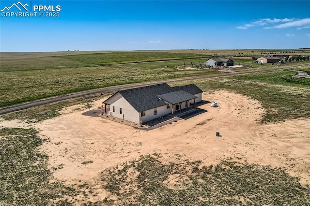 bird's eye view featuring a rural view