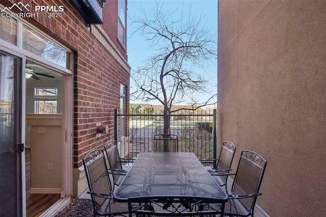 view of balcony