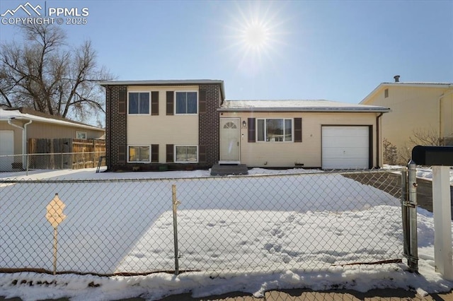 tri-level home with a garage